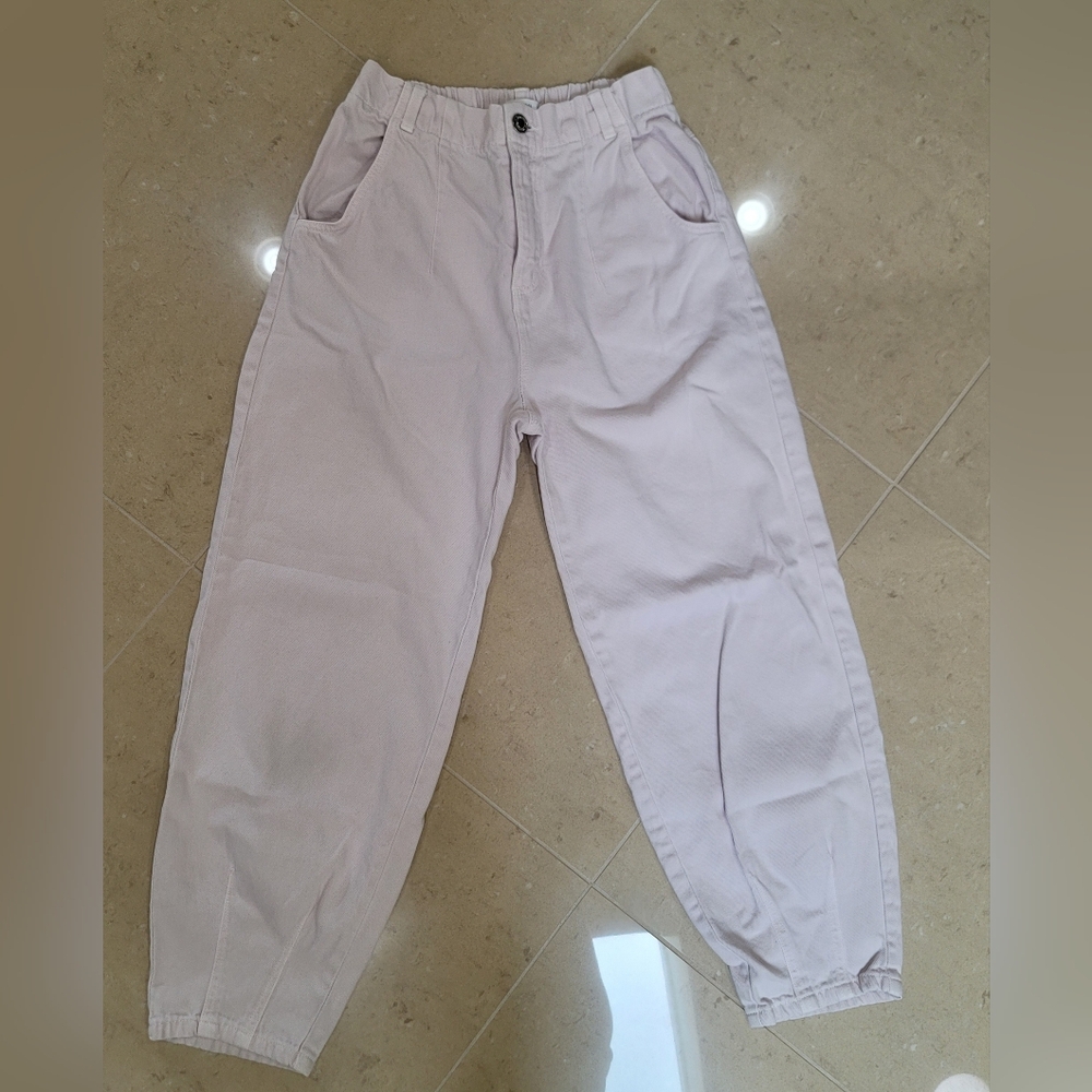 Zara Soft Pink Elastic Waist Pants